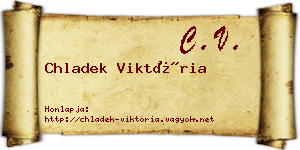 Chladek Viktória névjegykártya